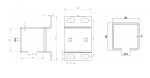 Wspornik scienny 80x80
