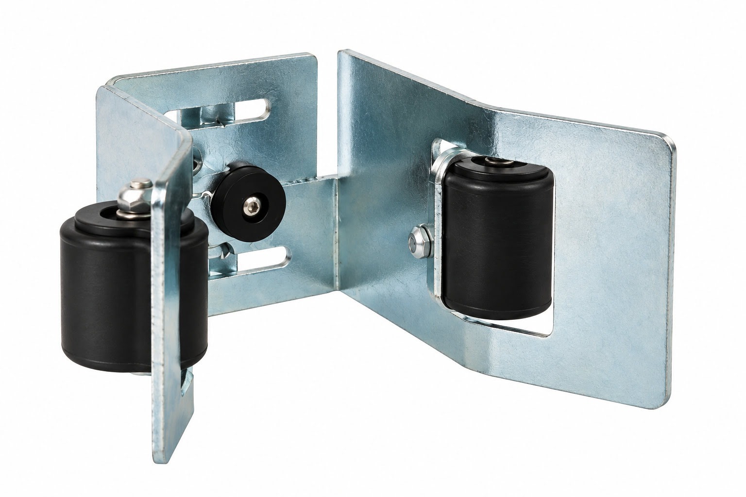 Adjustable gate stop with nylon rollers up to 80 mm